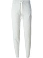 Moncler Grosgrain Trim Track Pants, Women's, Size: Medium, Grey, Cotton