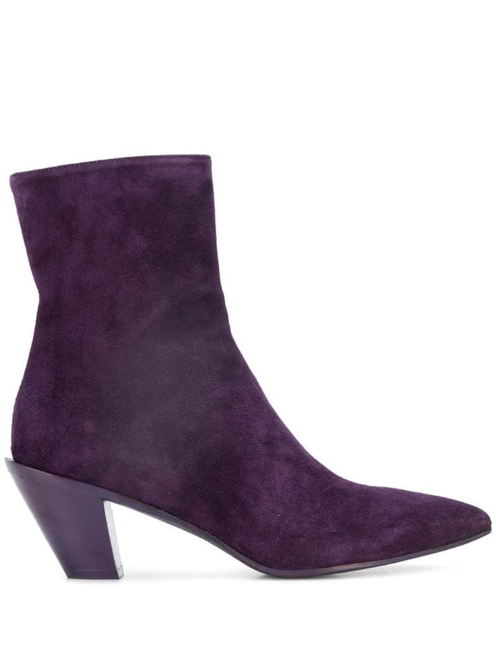 A.f.vandevorst Pointed Toe Boots - Purple