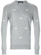 Neil Barrett Slim Fit Bat Sweater - Grey