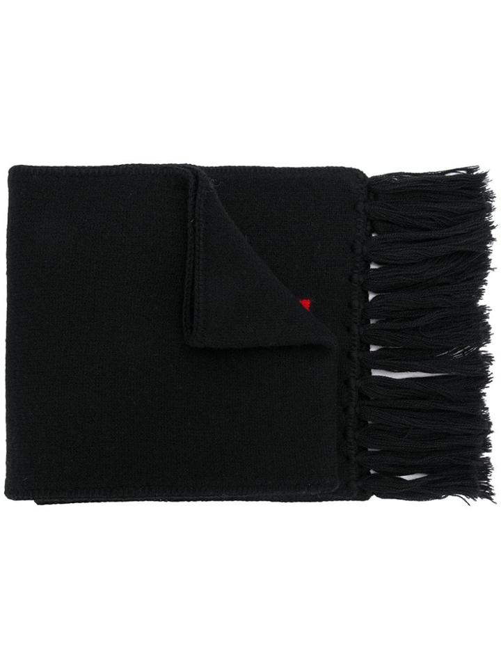 Ami Alexandre Mattiussi Lined Scarf - Black