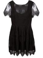 Blugirl Jacquard Flared Dress, Women's, Size: 40, Black, Polyester