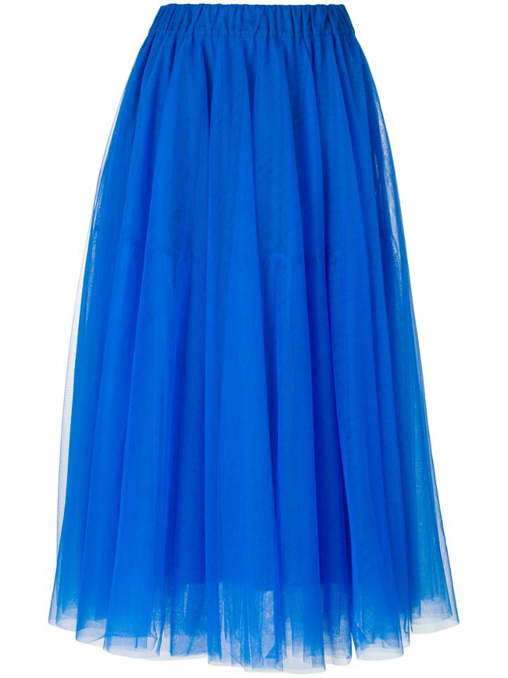 P.a.r.o.s.h. Tulle Midi Skirt - Blue