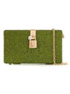 Dolce & Gabbana Crystal Embellished Box Clutch - Green