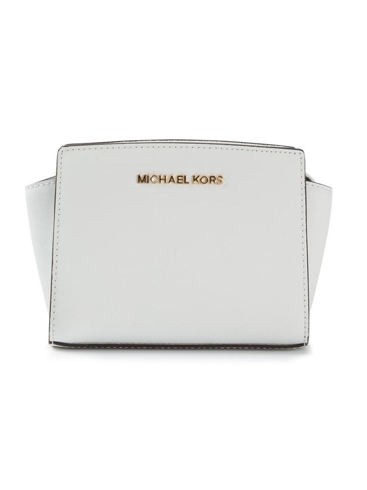Michael Michael Kors Medium Selma Crossbody Bag, Women's, White, Calf Leather