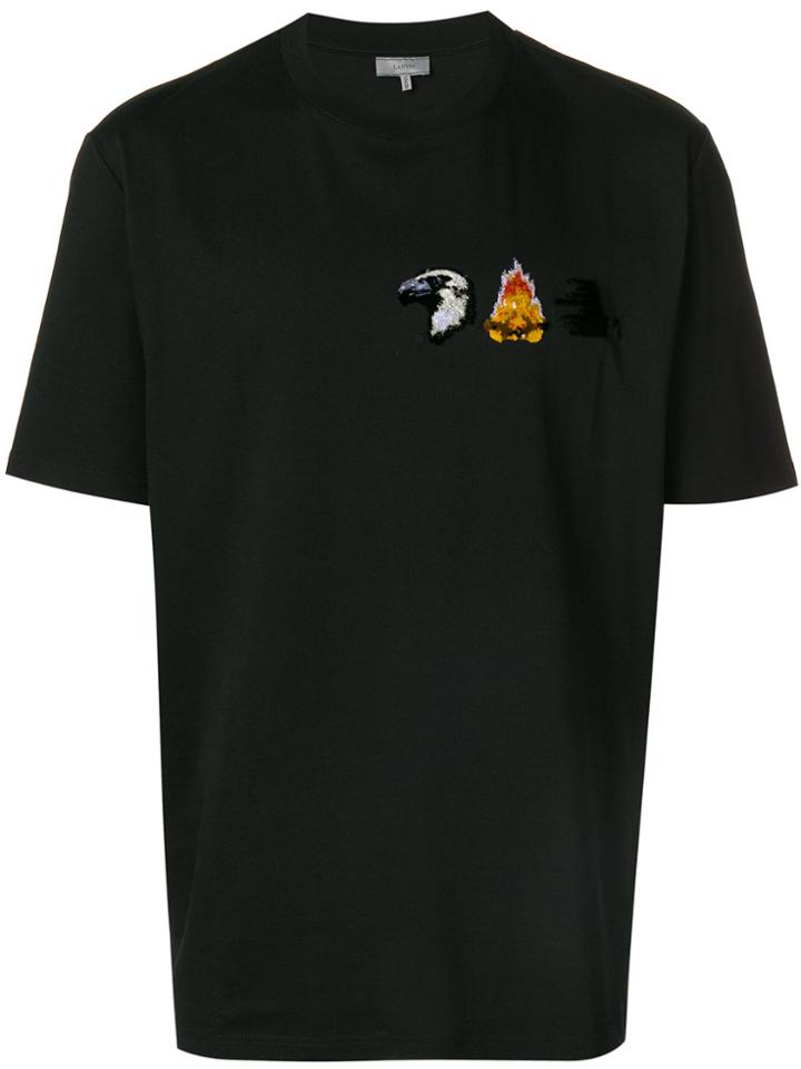 Lanvin Patchwork Loose T-shirt - Black