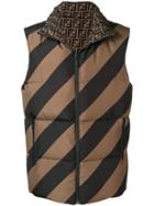 Fendi Reversible Quilted Gilet - Brown