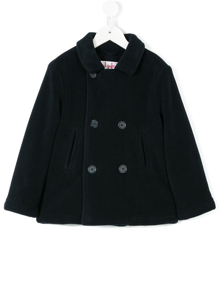 Il Gufo - Double Breasted Coat - Kids - Cotton/polyester/viscose - 2 Yrs, Blue