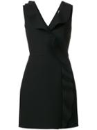 Msgm V Neck Fitted Dress - Black