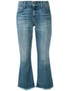 Current/elliott Cropped Flip Flop Jeans - Blue