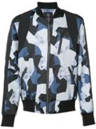 Raeburn Geometric Bomber Jacket - Blue