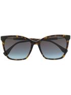 Fendi Eyewear Cat-eye Sunglasses - Brown