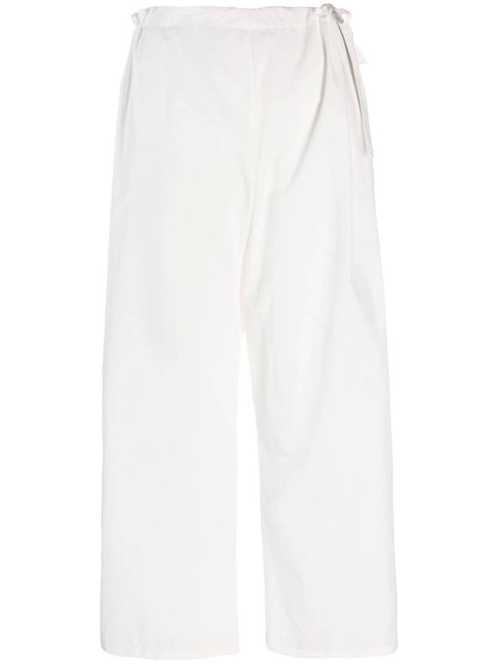 Apuntob Drawstring Waist Trousers - White