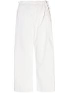 Apuntob Drawstring Waist Trousers - White