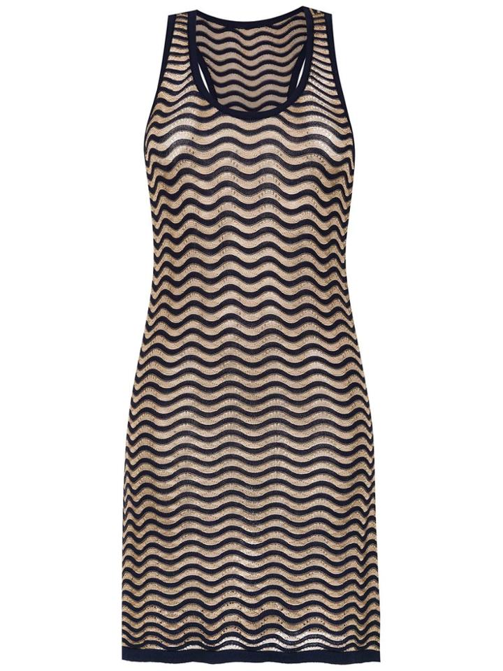 Track & Field Knitted Dress - Blue