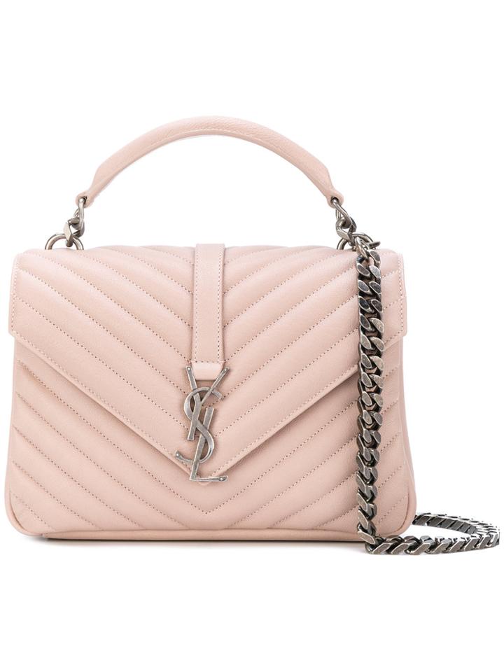 Saint Laurent Medium Collège Bag - Pink & Purple