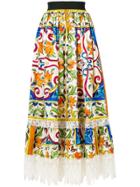 Dolce & Gabbana Patterned Lace Skirt - Multicolour