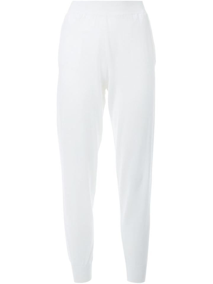Stella Mccartney Tapered Sweat Pants, Women's, Size: 38, Nude/neutrals, Silk/polyamide/virgin Wool