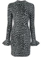 Michael Michael Kors Patterned Fitted Dress - Black