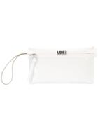 Mm6 Maison Margiela Logo Clutch - White