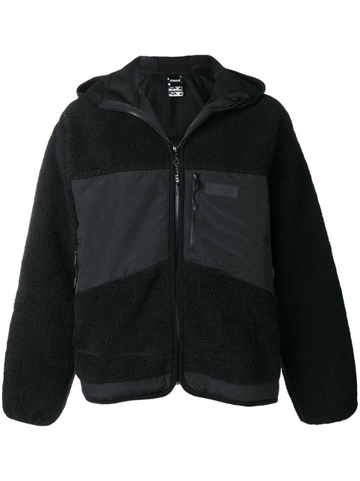 Pam Perks And Mini Fur-effect Hooded Jacket - Black