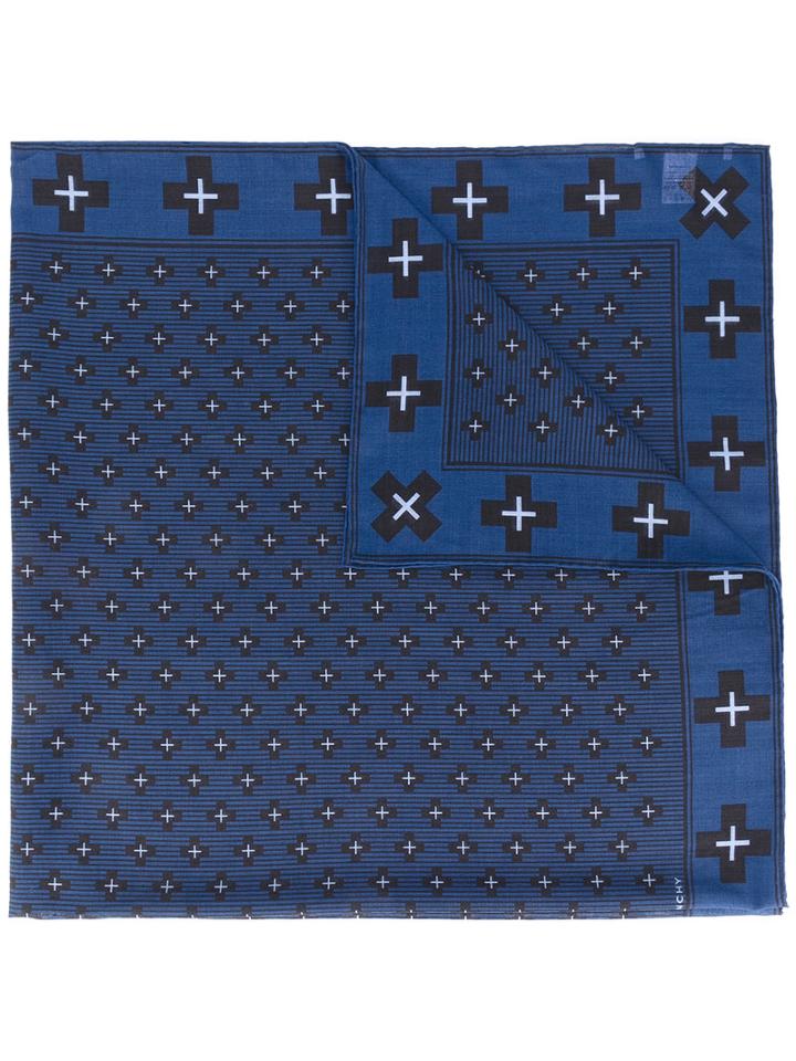 Givenchy - Printed Scarf - Men - Silk/cashmere/virgin Wool - One Size, Blue, Silk/cashmere/virgin Wool