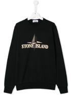 Stone Island Junior Logo Sweatshirt - Black