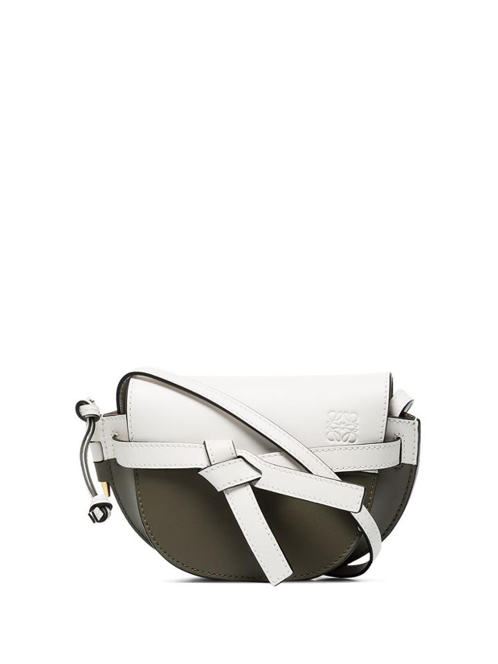 Loewe Mini Gate Bicolour Crossbody - Green