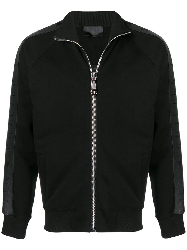 Philipp Plein Logo Plaque Track Jacket - Black