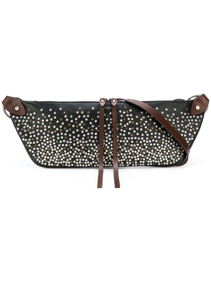 Saint Laurent Elongated Studded Waist Bag - Black