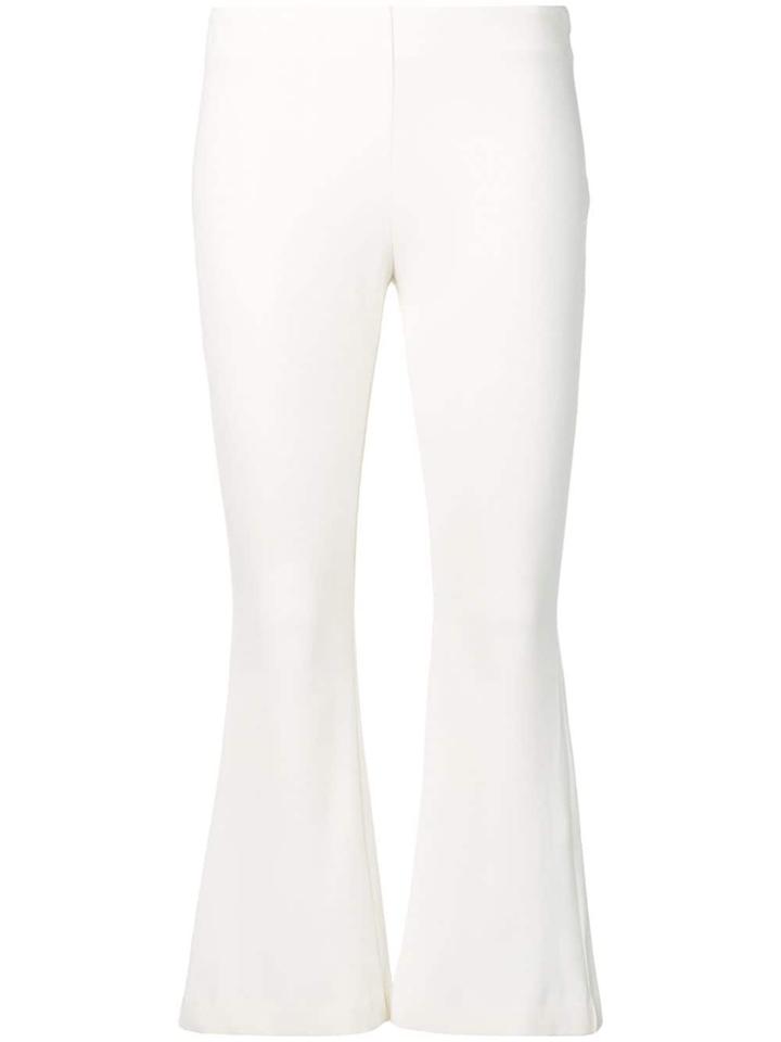 Dusan Cropped Flared Trousers - White