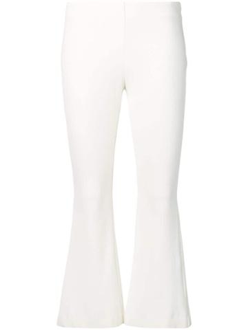 Dusan Cropped Flared Trousers - White