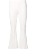 Dusan Cropped Flared Trousers - White