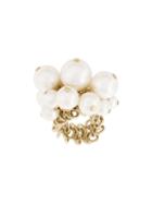 Lanvin Faux Pearl Cluster Ring, Women's, Size: 55, White