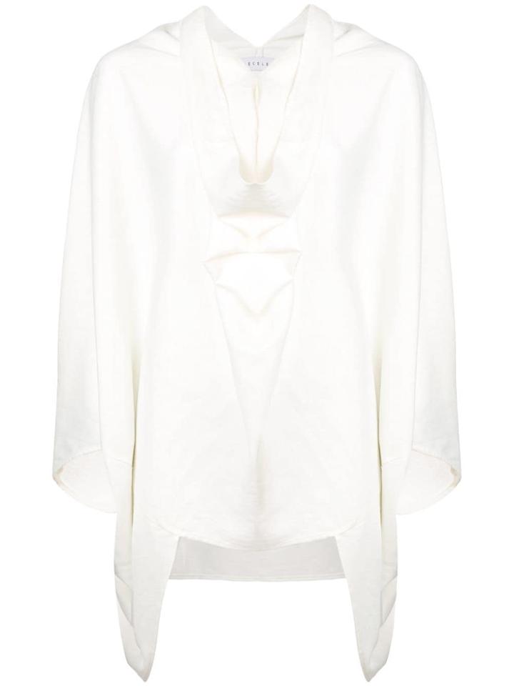 The Celect Poncho Poplin Shirt - White