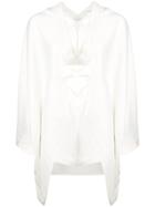 The Celect Poncho Poplin Shirt - White