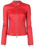 Arma Classic Leather Jacket - Red
