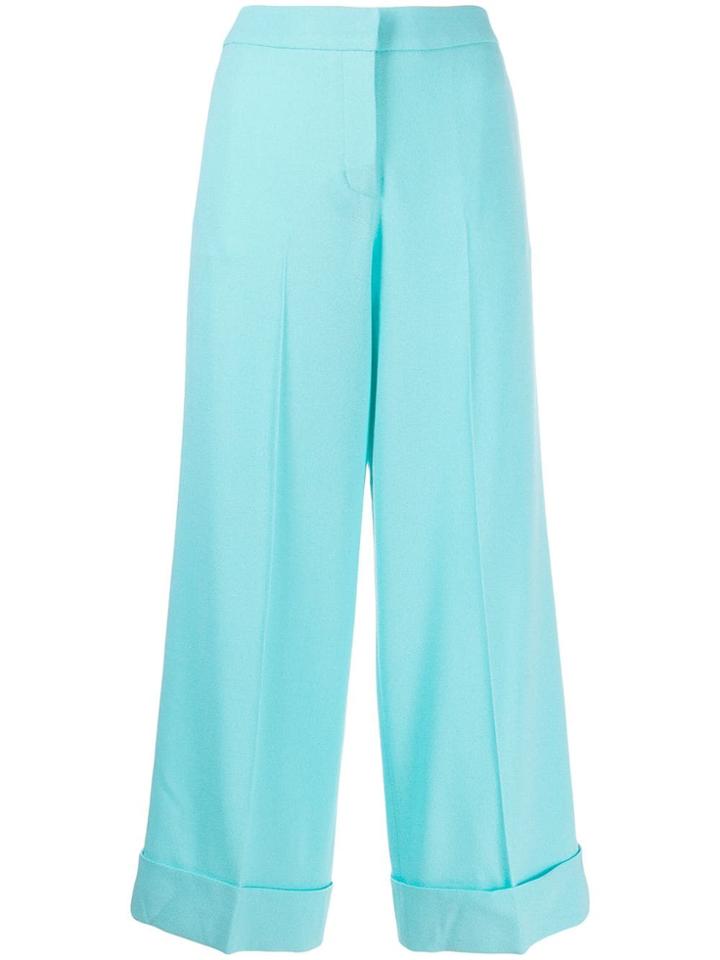 Giada Benincasa Creased Cropped Trousers - Blue