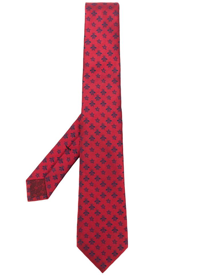 Gucci Bee And Star Embroidered Tie