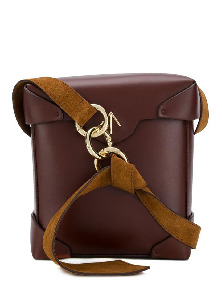 Manu Atelier Logo Plaque Box Bag - Red