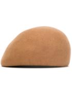 Stella Mccartney Felt Flat Cap, Women's, Size: 57, Brown, Wool