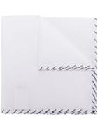 Brunello Cucinelli Stitched Pocket Square - White