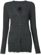 Rta - 'andre' Distressed Cardigan - Women - Cashmere - Xs, Grey, Cashmere