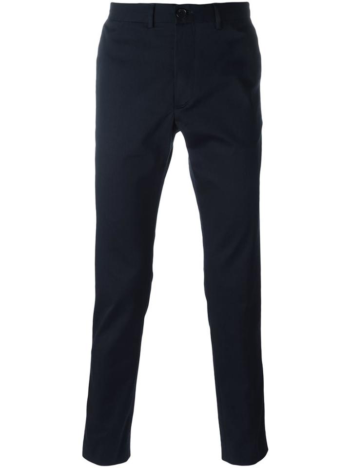 Ps By Paul Smith Slim Fit Chinos, Men's, Size: 28, Blue, Cotton/spandex/elastane