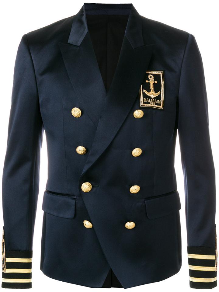 Balmain Sailor Double-breasted Jacket - Blue