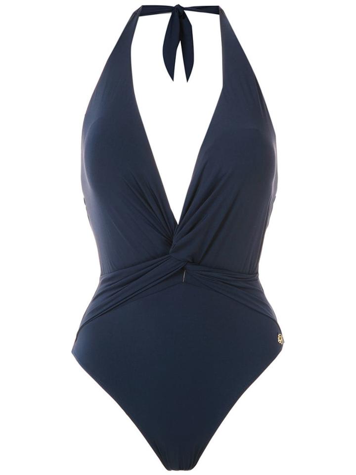 Brigitte Swimsuit With Twisted Detail - Blue