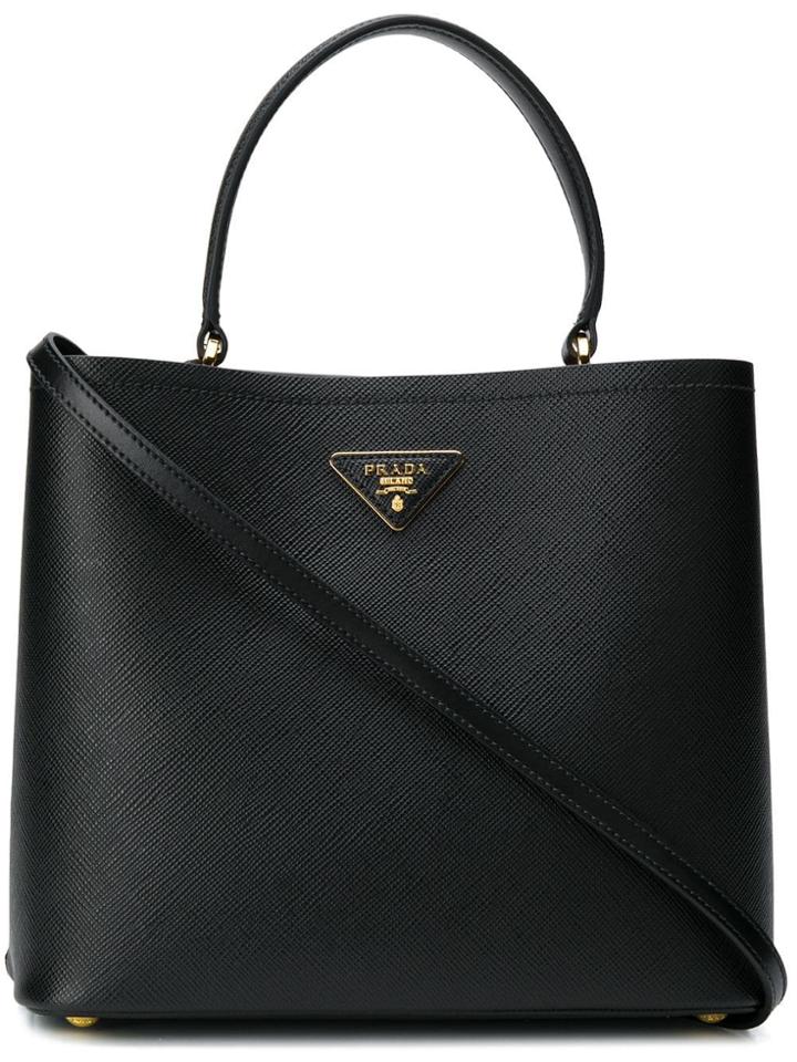 Prada Top Handle Tote Bag - Black