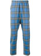 Barena Tartan Print Trousers - Blue