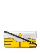 Moschino Graphic Stripe Shoulder Bag - Yellow