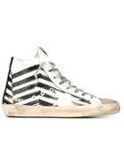 Golden Goose Deluxe Brand Francy Hi-top Sneakers, Men's, Size: 44, White, Leather/cotton/rubber