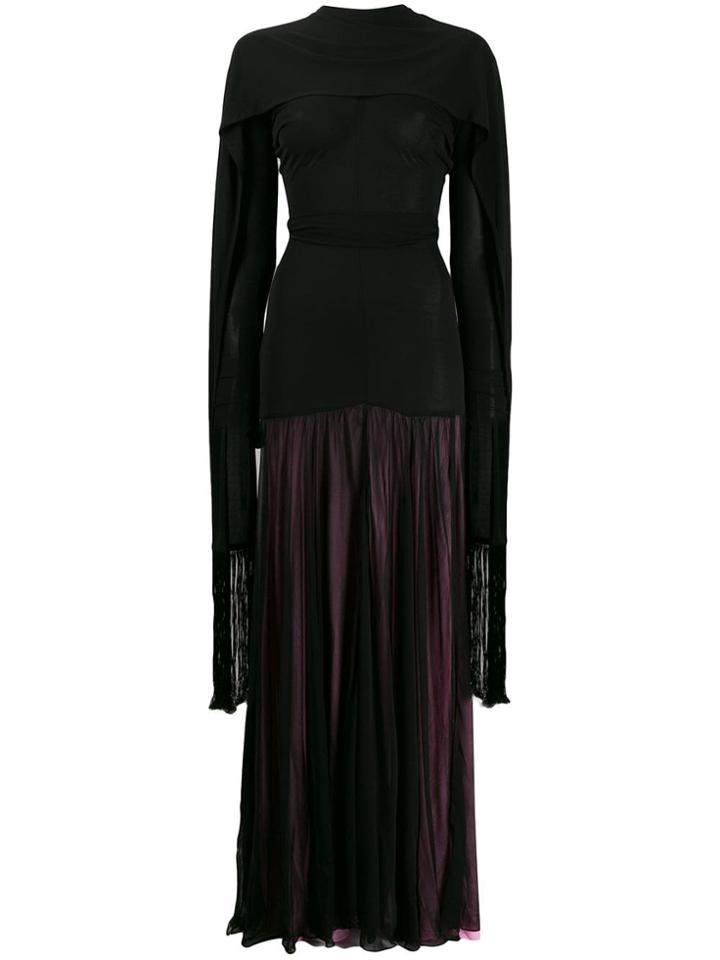 Jw Anderson Belted Scarf Maxi Dress - Black